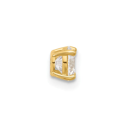14K Gelbgold Poliert 3mm Zirkonia Industrial Body Schmuck