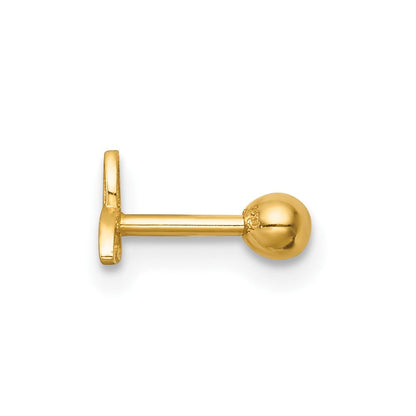 14K Gelbgold Poliert Keltisch Knoten Labret Ohrstecker