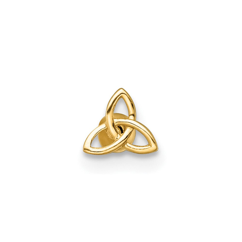 14K Gelbgold Poliert Keltisch Knoten Labret Ohrstecker