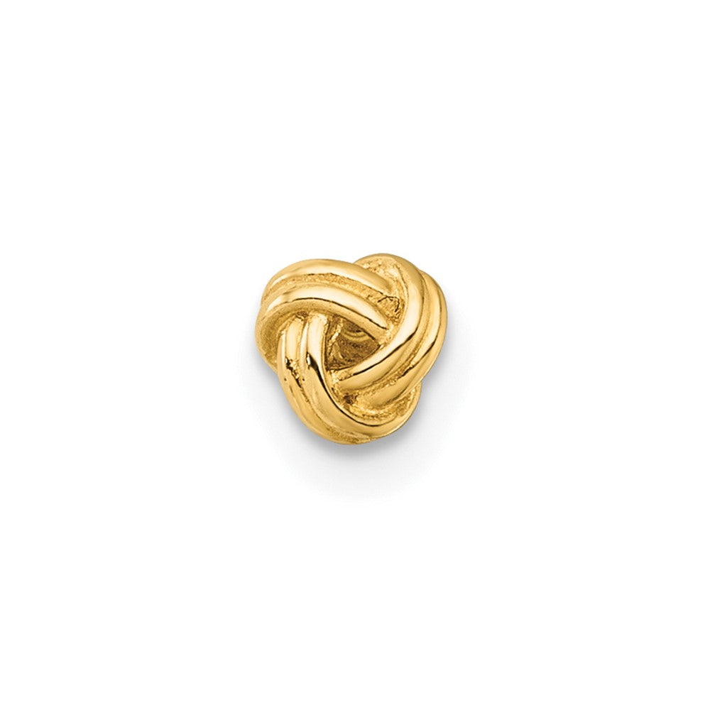 14K Gelbgold Poliert Liebe Knoten Labret Ohrstecker