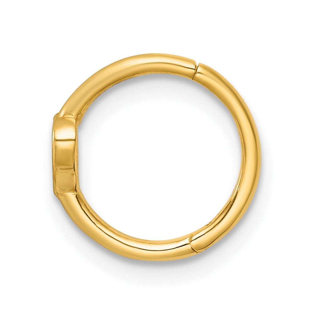 14K Gelbgold Poliert Offen Herz 10.0mm Klappbar Cartilage Ring