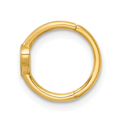 14K Gelbgold Poliert Offen Herz 10.0mm Klappbar Cartilage Ring