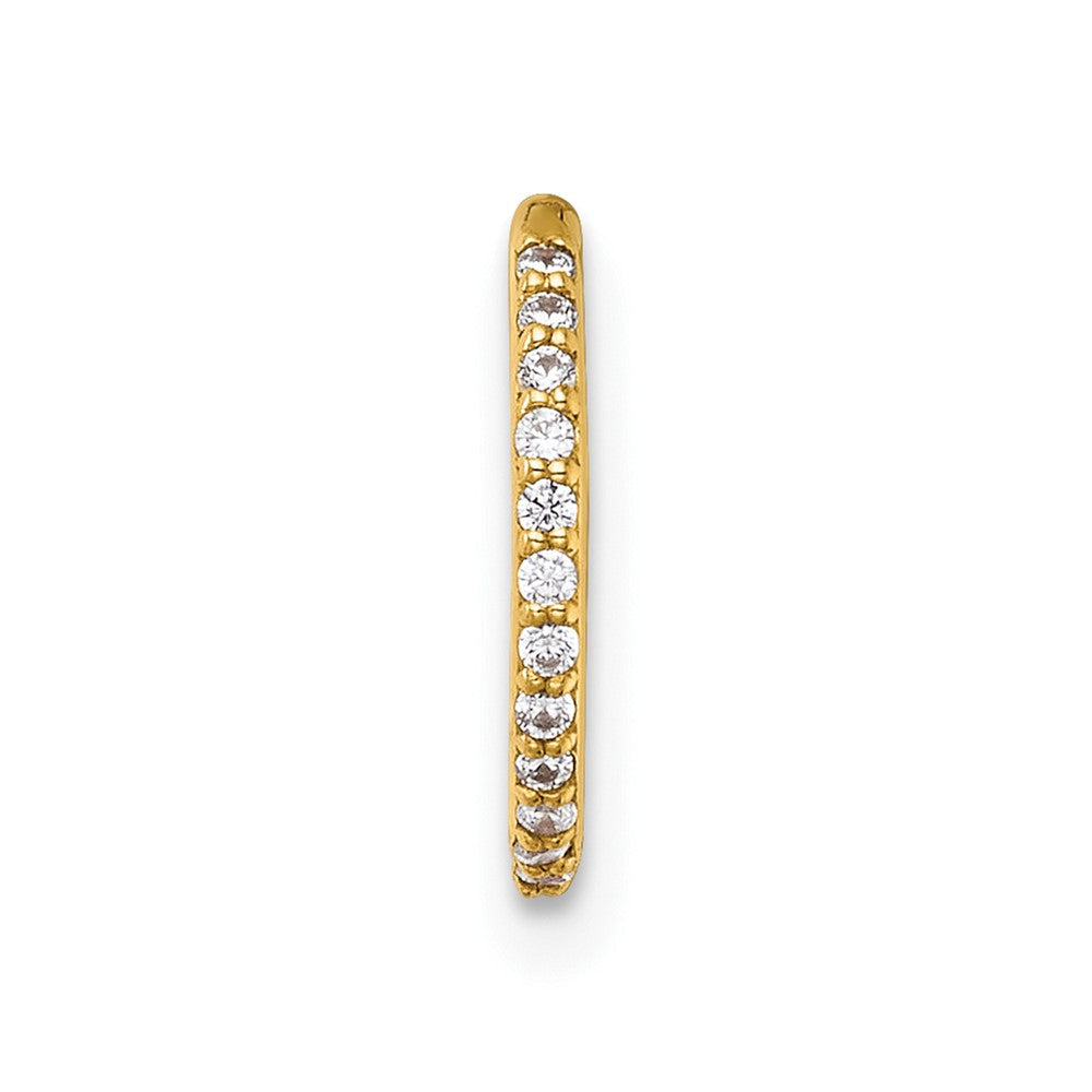 14K Gelbgold Poliert Zirkonia 9.0mm Klappbar Cartilage Ring