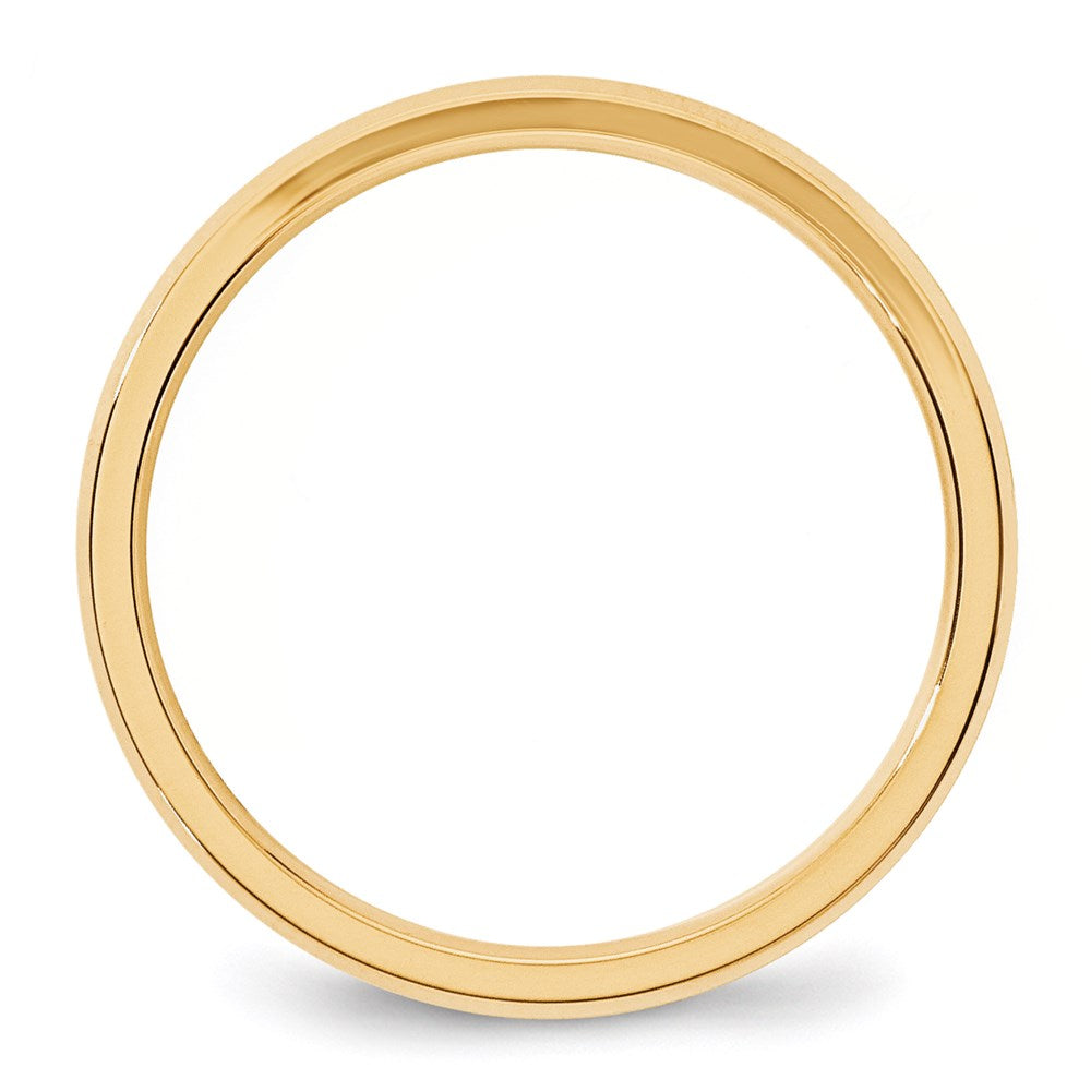 Ehering aus 14K Gelbgold, 3 mm, mit abgeschrägter Kante und Komfort-Passform
