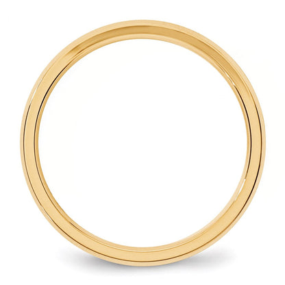Ehering aus 14K Gelbgold, 3 mm, mit abgeschrägter Kante und Komfort-Passform