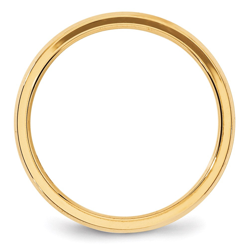 Ehering aus 14K Gelbgold, 4 mm, mit abgeschrägter Kante, Komfort-Passform
