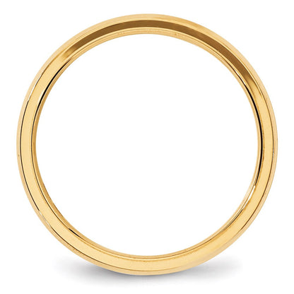 Ehering aus 14K Gelbgold, 4 mm, mit abgeschrägter Kante, Komfort-Passform