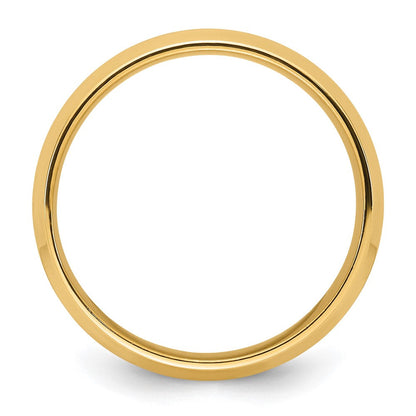 Ehering aus 14K Gelbgold, 7 mm, mit abgeschrägter Kante und Komfort-Passform
