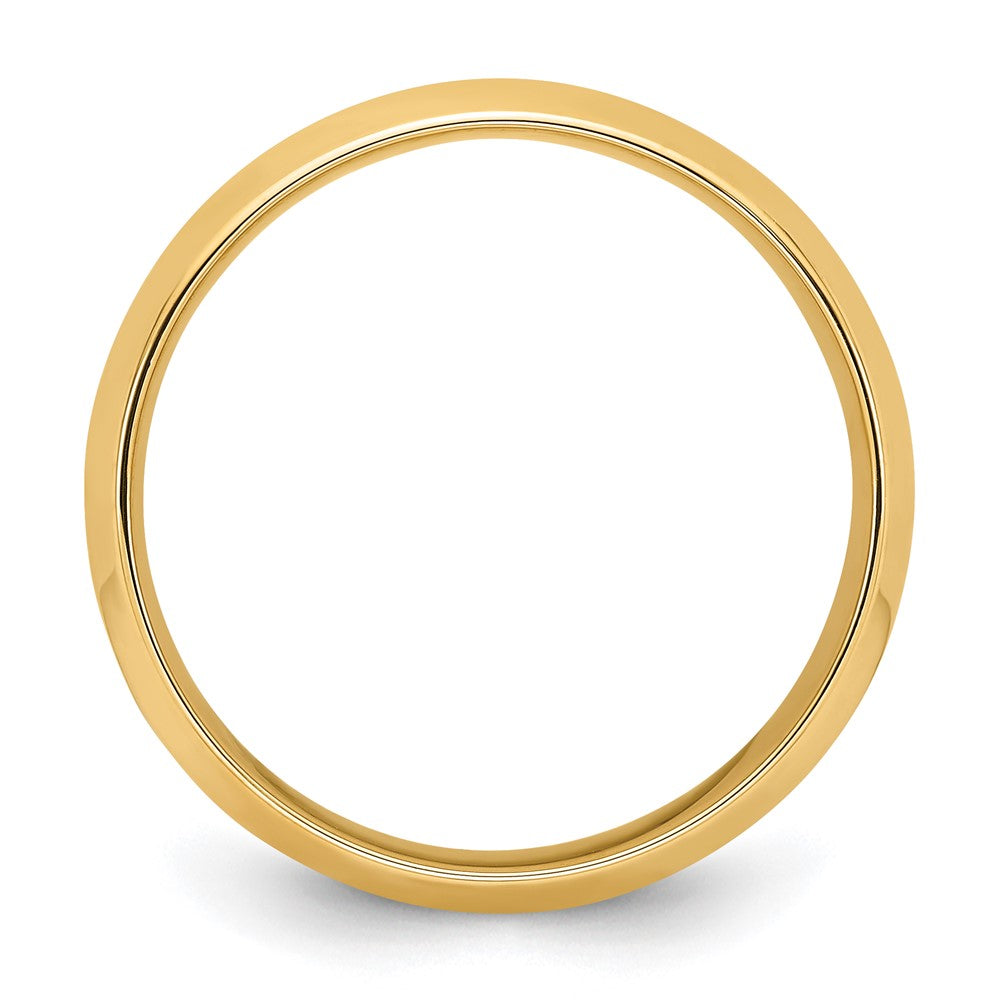 14K Gelbgold 8 mm Ehering mit abgeschrägter Kante und Komfort-Passform