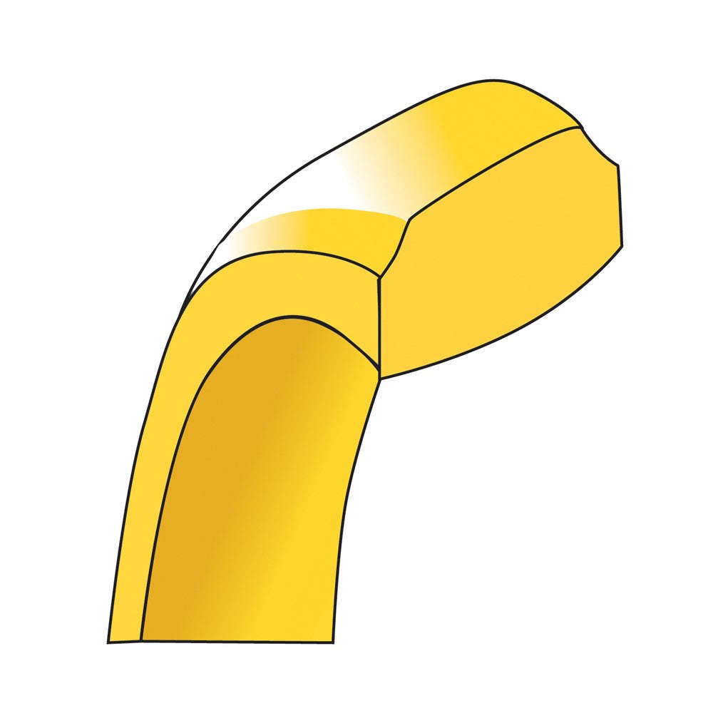 10K Gelbgold Ring mit abgeschrägter Kante und Komfortpassform, 6,5 mm, Größe 10,5
