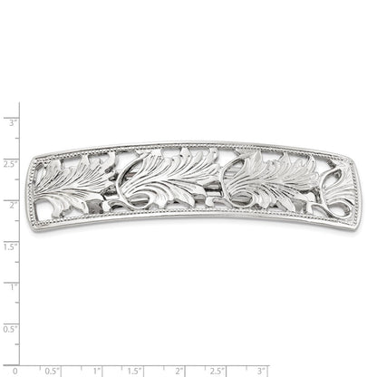 Mode 1928 Schmuck Silberfarben Ornate Blatt Motif Hair Barrette