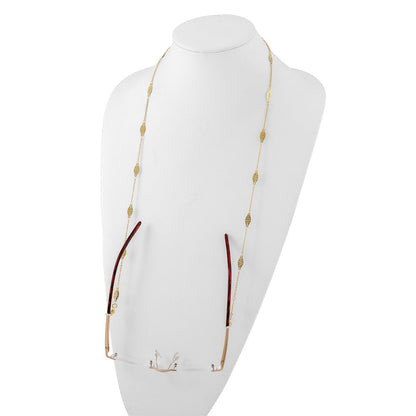 Mode 1928 Schmuck Goldfarben Filigran Muster Eyeglass Halter 30 Zoll Kette