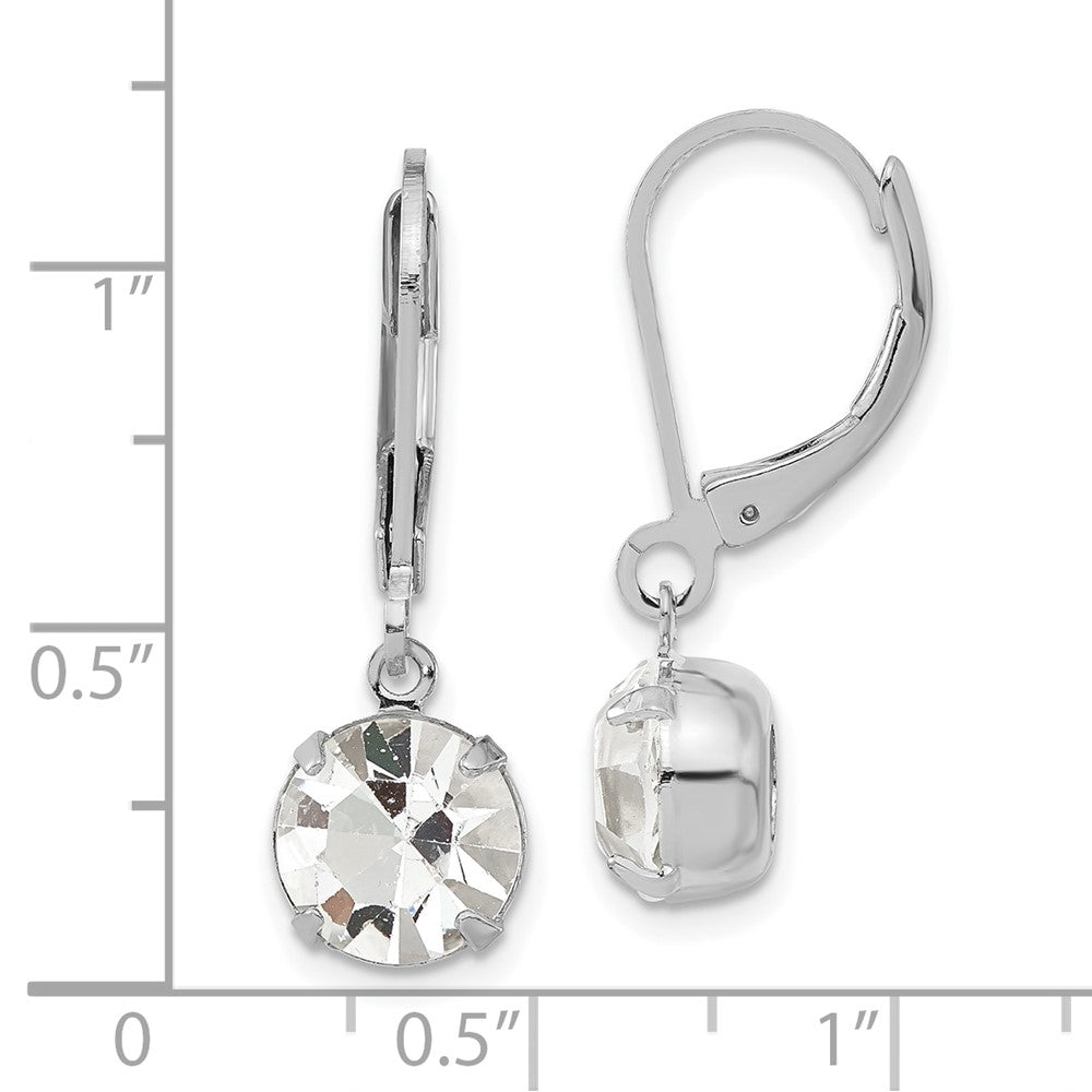 Mode 1928 Schmuck Silberfarben Klar Rund Schliff Crystals From Swarovski Hängend Ohrhänger mit Brisur