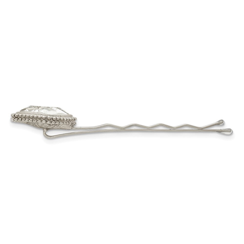 Mode 1928 Schmuck Set Of 2 Silberfarben Fantasie Klar Kristall Hairpins
