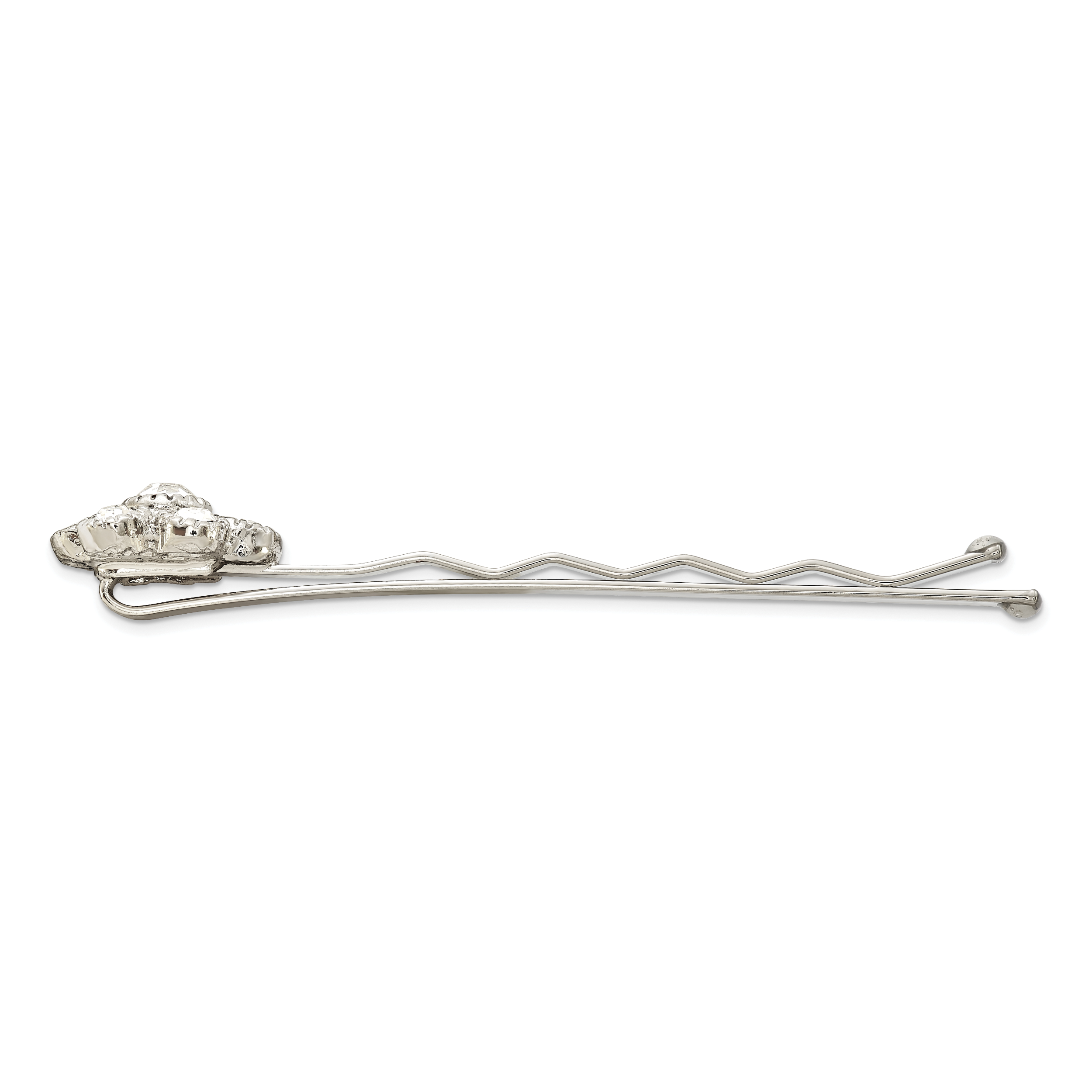 Mode 1928 Schmuck Set Of 2 Silberfarben Klar Kristall Blume Hairpins