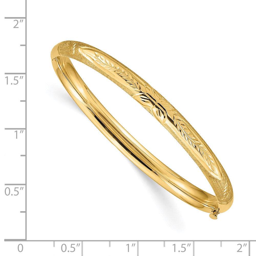 14K Gelbgold Florentinisch Klappbar Baby Armreif