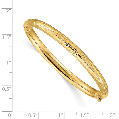 14K Gelbgold Florentinisch Klappbar Baby Armreif