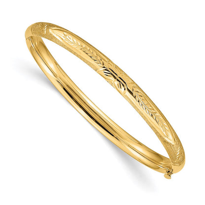 14K Gelbgold Florentinisch Klappbar Baby Armreif