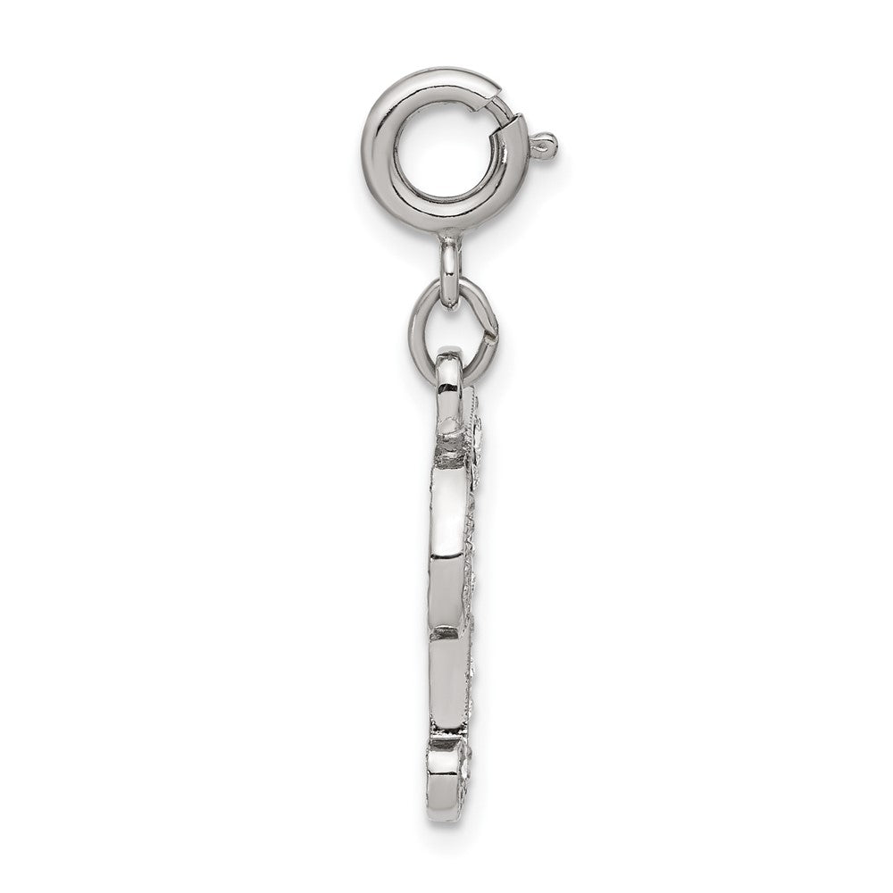 Mode 1928 Silberfarben Kristall Initiale F Federring Charm