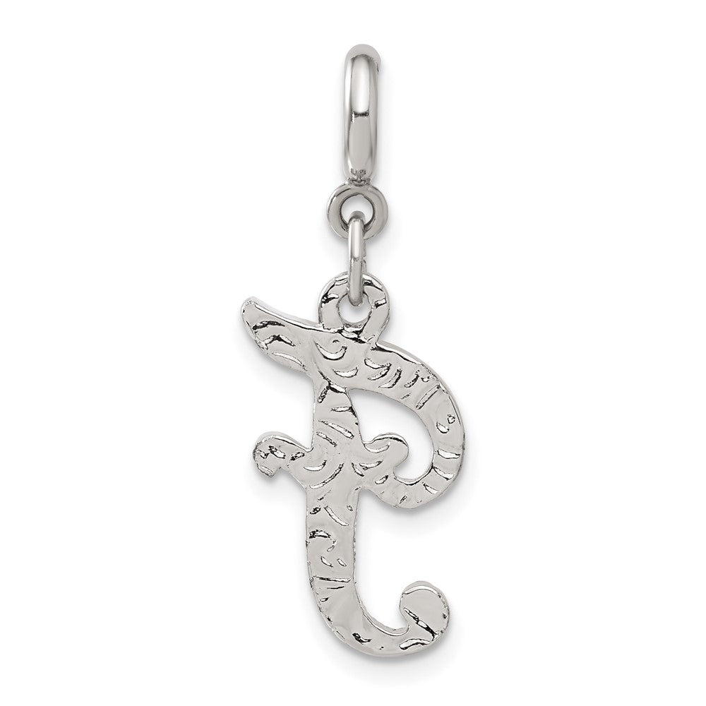 Mode 1928 Silberfarben Kristall Initiale F Federring Charm