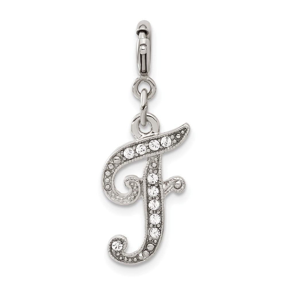 Mode 1928 Silberfarben Kristall Initiale F Federring Charm