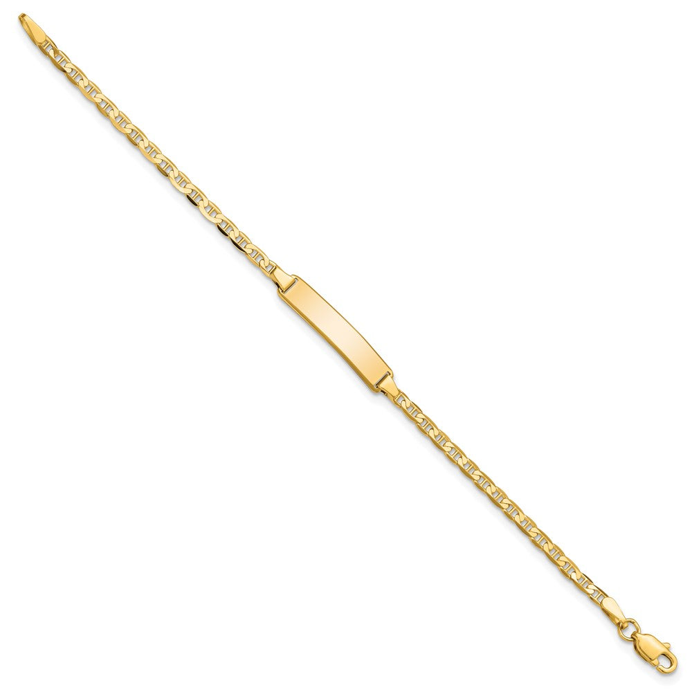 14K Flach Anker Glieder Id Armband
