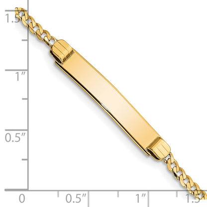 Massiv 14K Gelbgold Kinder Panzer Glieder Id Armband