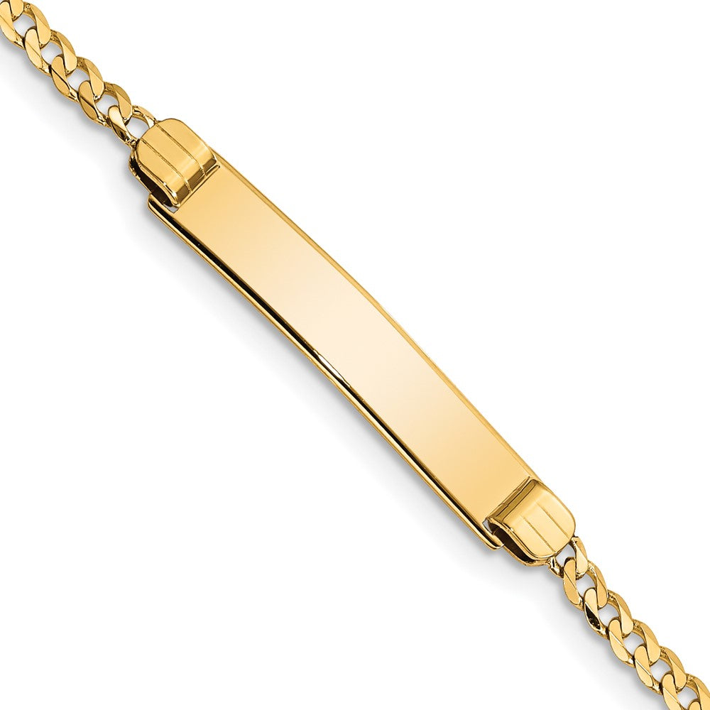 Massiv 14K Gelbgold Kinder Panzer Glieder Id Armband
