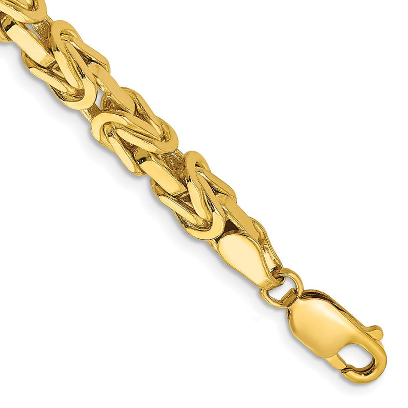 14K Gelbgold 5.25mm Byzantiner Gliederarmband