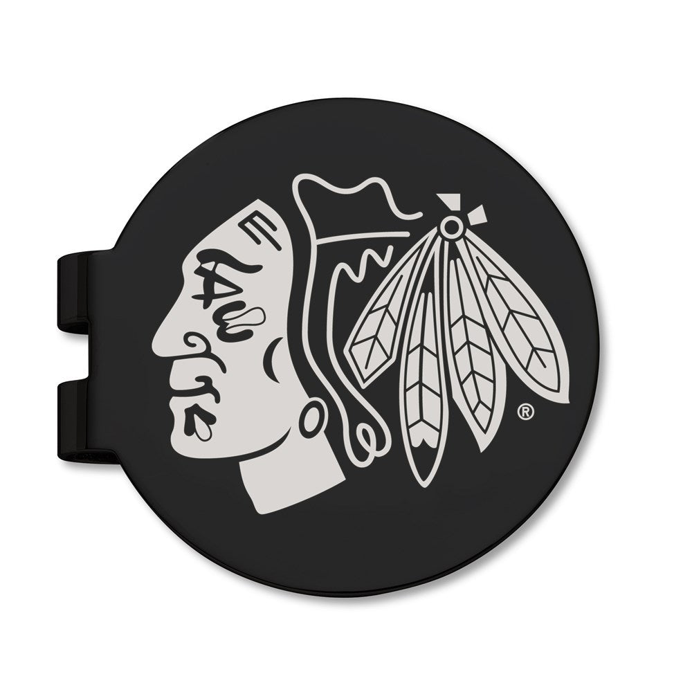 Edelstahl Chicago Blackhawks Schwarz Prevail Graviert Geldklammer