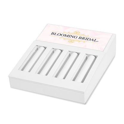 Non Metal Blooming Bridal 4 Ring-rod Display mit Signage