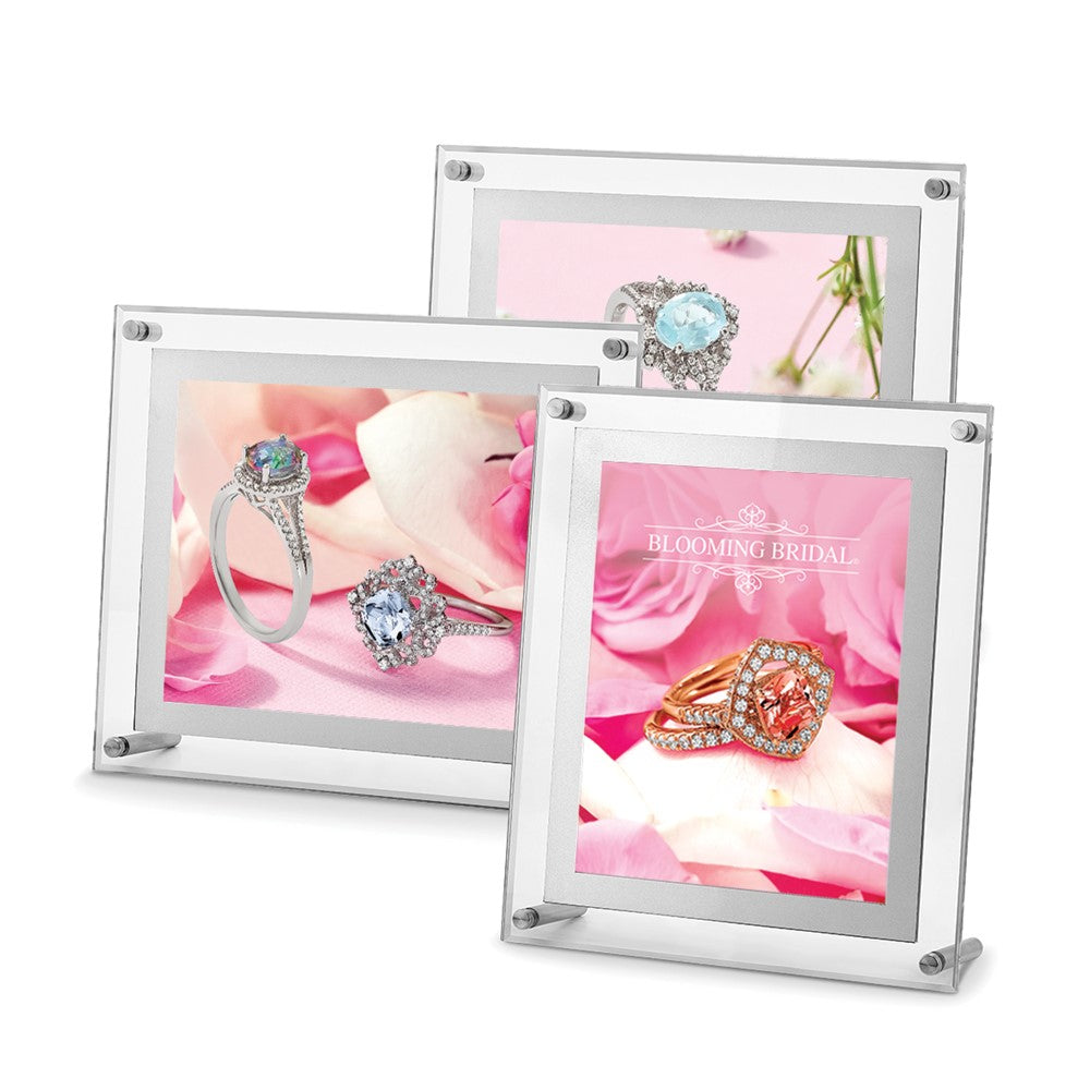 Non Metal Blooming Bridal 8x10 Illuminated Zeichen und 3 Photos For Display