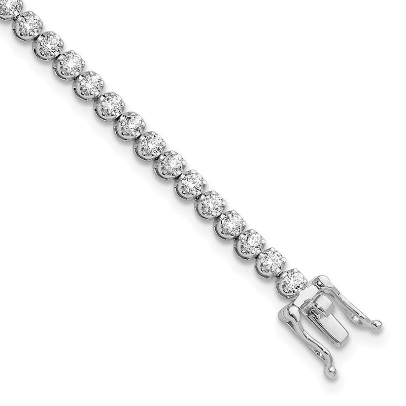 14K Weißgold 2 Ct. Im Labor Gezüchtet Diamant Vs/si+ G+ Rund Tennis Armband