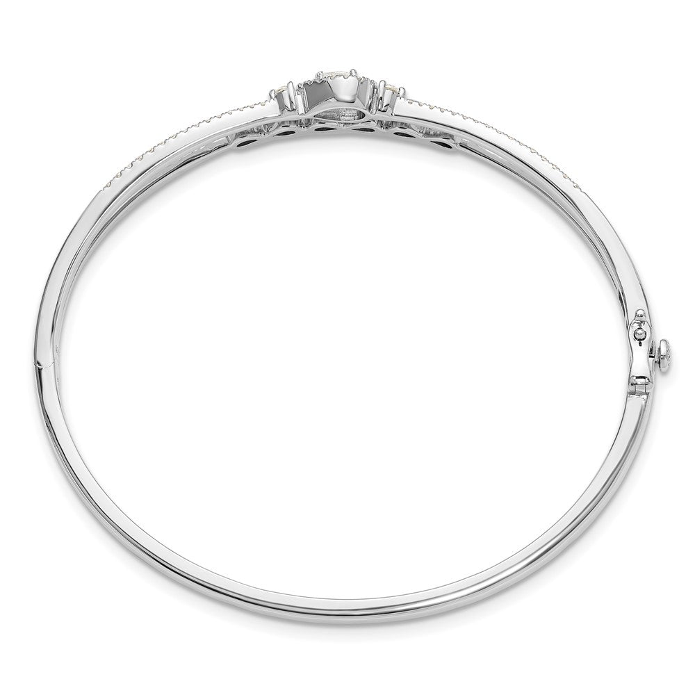 14K Weißgold 3/4 Ct. Im Labor Gezüchtet Diamant Vs/si+ G+ Doppelt Strang Unendlichkeit und Tropfen Armreif Armband