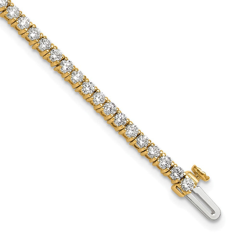 14K Gelbgold 3.0 Ct. Im Labor Gezüchtet Diamant Vs/si+ G+ Tennis Armband