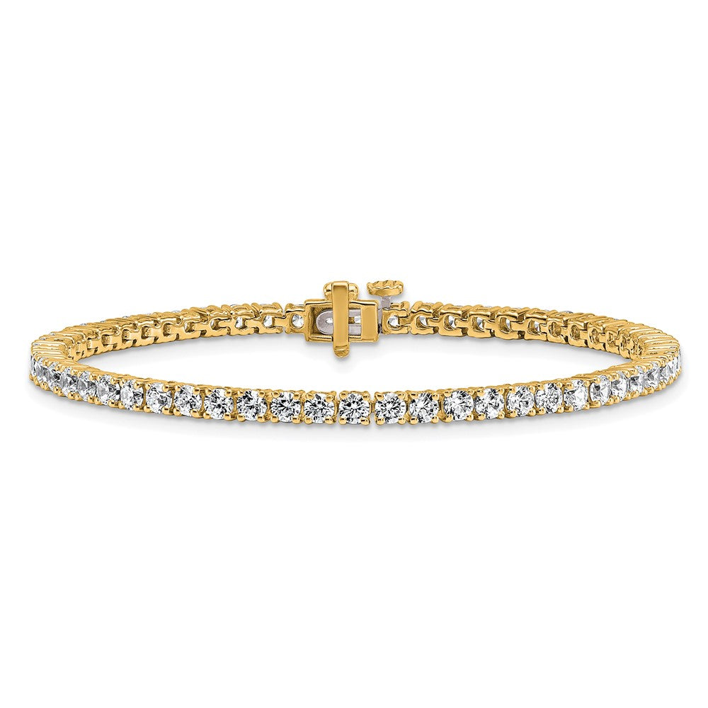 14K Gelbgold 5 Ct. Im Labor Gezüchtet Diamant Vs/si+ G+ Komplett Tennis Armband