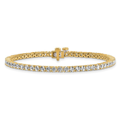 14K Gelbgold 5 Ct. Im Labor Gezüchtet Diamant Vs/si+ G+ Komplett Tennis Armband