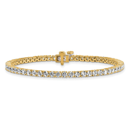 14K Gelbgold 5 Ct. Im Labor Gezüchtet Diamant Vs/si+ G+ Komplett Tennis Armband