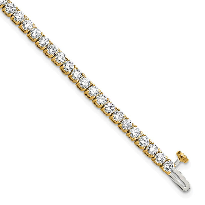 14K Gelbgold 5 Ct. Im Labor Gezüchtet Diamant Vs/si+ G+ Komplett Tennis Armband
