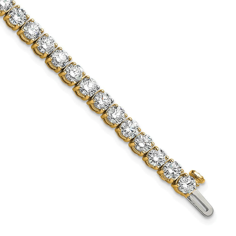 14K Gelbgold 9 Ct. Im Labor Gezüchtet Diamant Vs/si+ G+ Tennis Armband