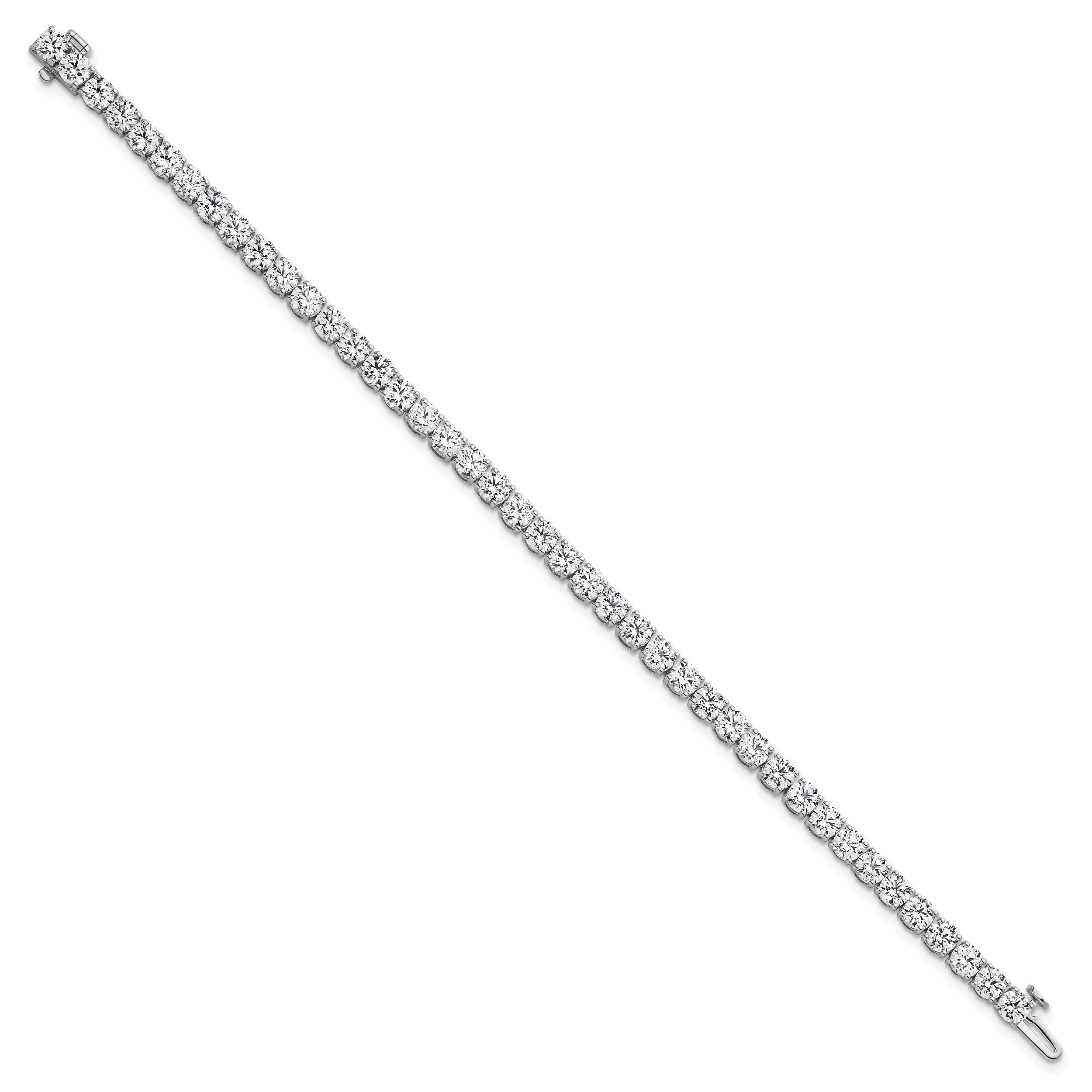 14K Weißgold 10 Ct. Im Labor Gezüchtet Diamant Vs/si+ G+ Tennis Armband
