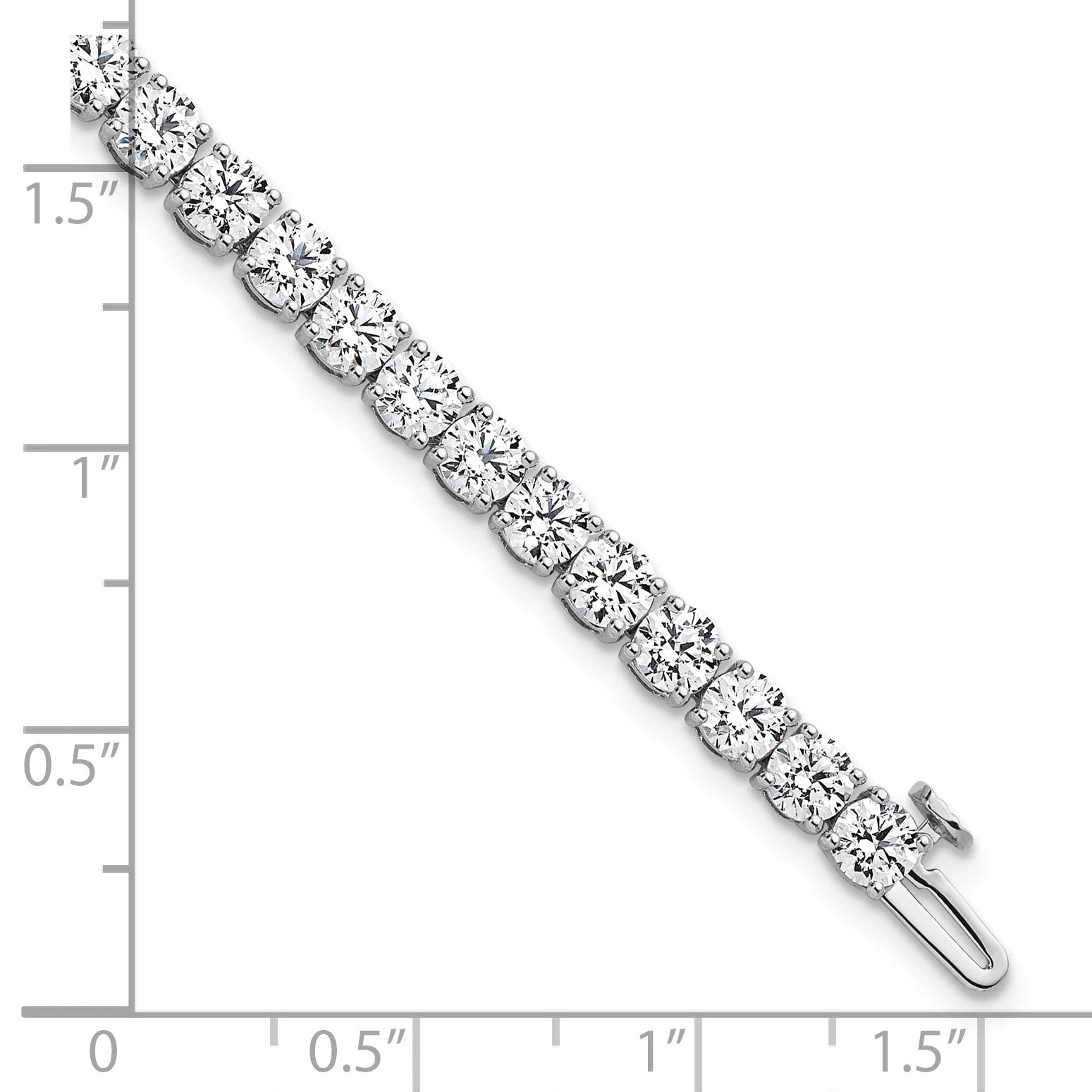 14K Weißgold 10 Ct. Im Labor Gezüchtet Diamant Vs/si+ G+ Tennis Armband