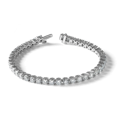 14K Weißgold 10 Ct. Im Labor Gezüchtet Diamant Vs/si+ G+ Tennis Armband