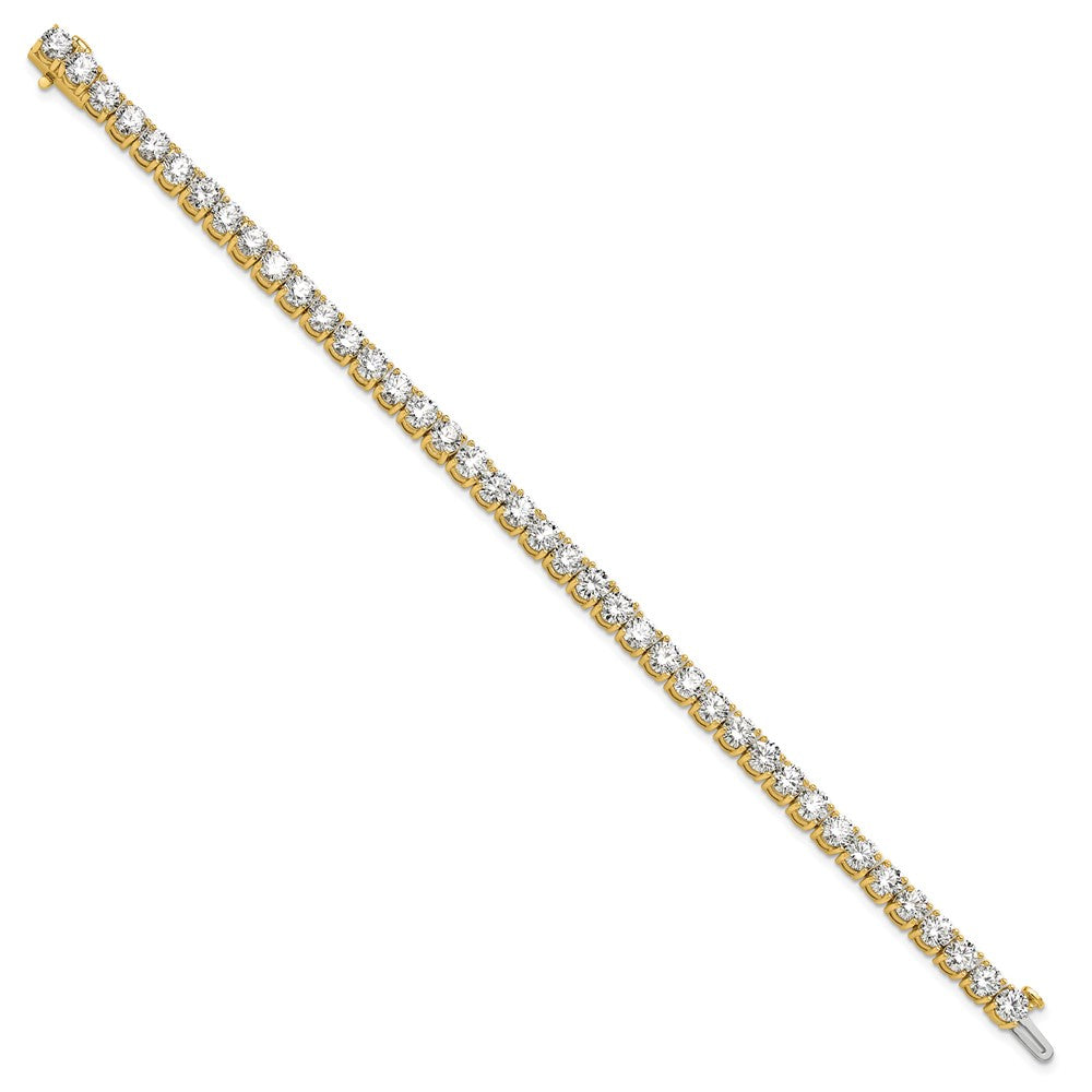 14K Gelbgold 12 1/2 Ct. Im Labor Gezüchtet Diamant Vs/si+ G+ Tennis Armband