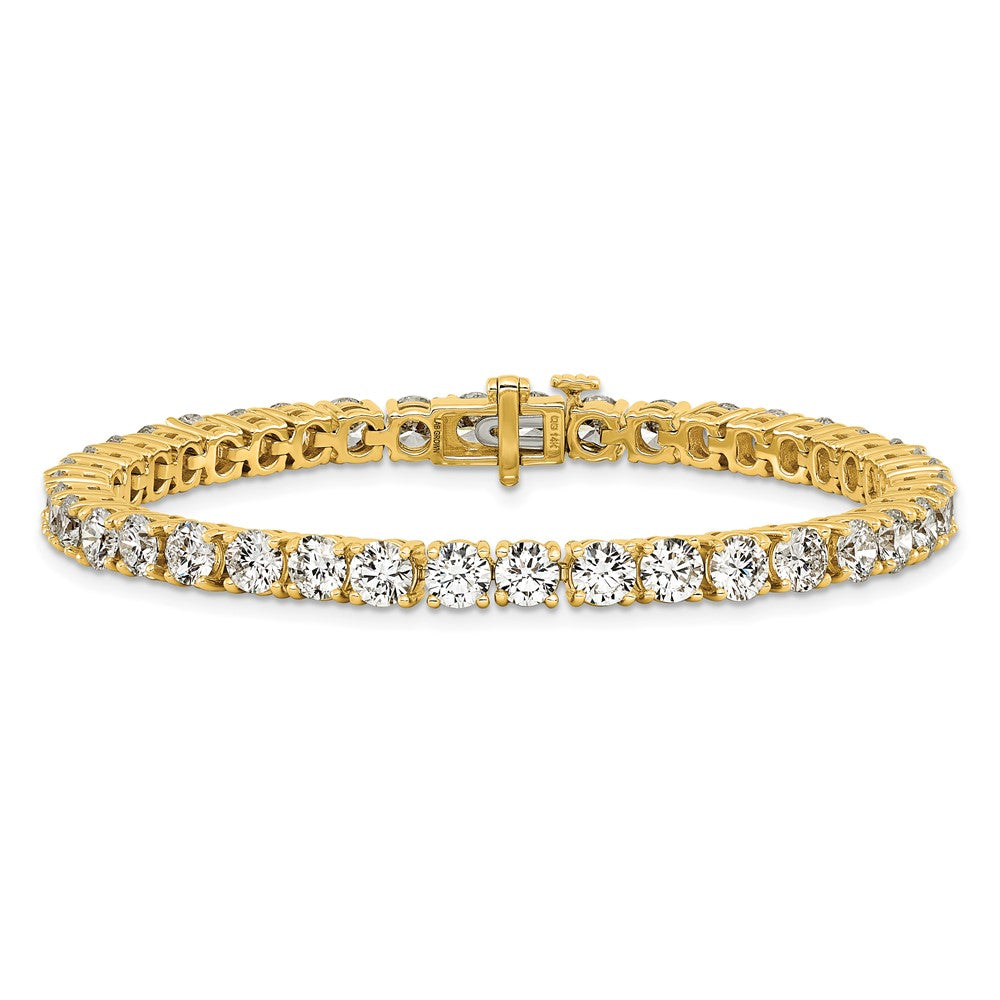 14K Gelbgold 12 1/2 Ct. Im Labor Gezüchtet Diamant Vs/si+ G+ Tennis Armband