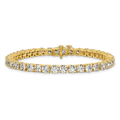 14K Gelbgold 12 1/2 Ct. Im Labor Gezüchtet Diamant Vs/si+ G+ Tennis Armband