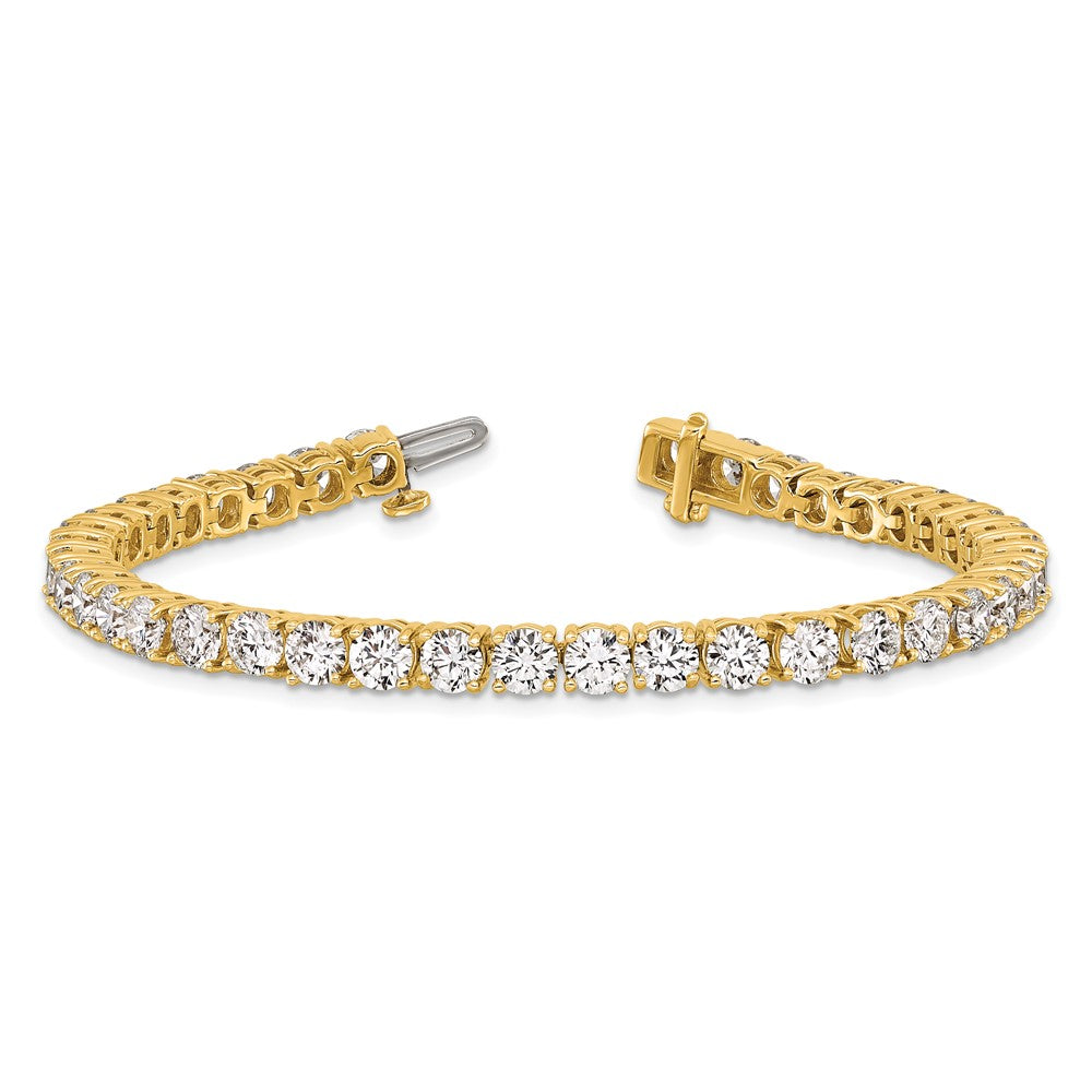14K Gelbgold 12 1/2 Ct. Im Labor Gezüchtet Diamant Vs/si+ G+ Tennis Armband