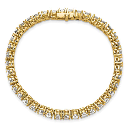 14K Gelbgold 14 Ct. Im Labor Gezüchtet Diamant Vs/si+ G+ Tennis Armband