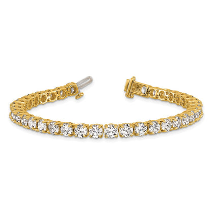 14K Gelbgold 14 Karat Im Labor Gezüchtet Diamant Vs+ F+ Komplett Tennis Armband