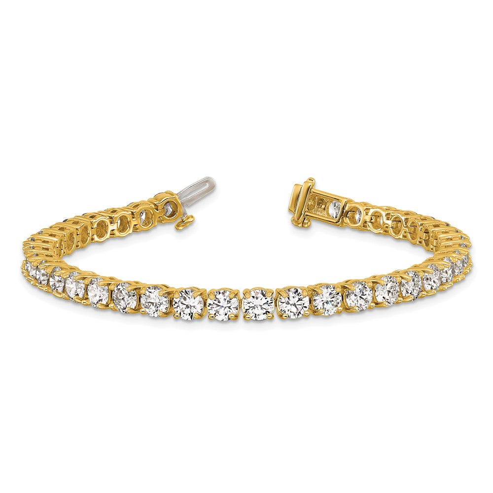 14K Gelbgold 14 Ct. Im Labor Gezüchtet Diamant Vs/si+ G+ Tennis Armband
